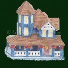 RARE TOWER HOUSE MUSICAL BUILDING PLASTIC CANVAS NEEDLEPOINT KIT