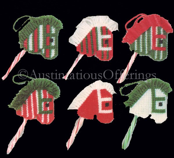 Red Heart Plastic Canvas Needlepoint Ornaments Pattern Pattern