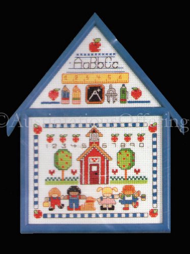 Rare Gillum School House Framed Counted Cross Stitch Kit