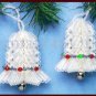 Rare Lace Bells Ornaments Set Plastic Canvas Needlepoint Kit