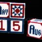 Rare Patriotic Plastic Canvas Needlepoint Kit Perpetual Calendar Blocks