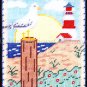 Rare Nautical Plastic Canvas Needlepoint Kit Lighthouse Seagull