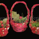 Rare Maxim Rag Basket Ornaments Set Wrap Craft Kit