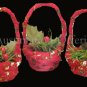 Rare Maxim Rag Basket Ornaments Set Wrap Craft Kit