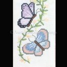 BUTTERFLIES CROSS STITCH AND SILK RIBBON EMBROIDERY KIT