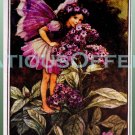 RARE CECILY MARY BARKER FLOWER FAIRIES EMBELLISHED CROSS STITCH KIT HELIOTROPE