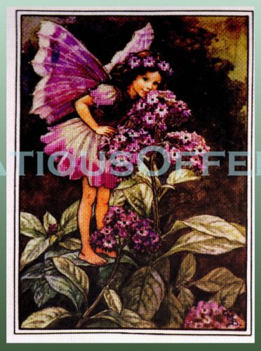 RARE CECILY MARY BARKER FLOWER FAIRIES EMBELLISHED CROSS STITCH KIT HELIOTROPE