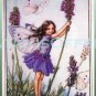 RARE CECILY MARY BARKER FLOWER FAIRIES EMBELLISHED CROSS STITCH KIT LAVENDER