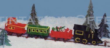 MAXIM CHRISTMAS NEEDLEPOINT TRAIN PLASTIC CANVAS NEEDLEPOINT KIT