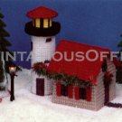 MAXIM MUSICAL VILLAGE LIGHTHOUSE PLASTIC CANVAS NEEDLEPOINT KIT