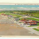 Municipal Airport Cleveland OH Ohio Linen Postcard