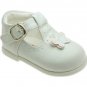 NEW White Wedding, Pageant Mary Jane Velcro Shoes D863 Sz 7