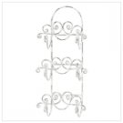 Distressed White Towel Holder 33588