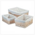 Lined nesting Willow Baskets 34620