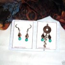 Sterling Silver Ying Yang Turquoise Earrings Pendant Set
