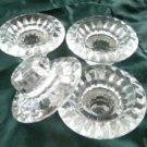 Candle Holders by Firna Lot 4 Clear