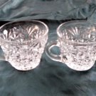 Vintage Cut Glass Punch Cups Glasses Set of 2