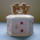 NAPCOWARE Porcelain Squirrel Keepsake, Hand Designed.