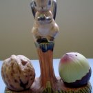 3 Piece Ceramic Salt and Pepper Shaker Set.