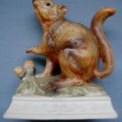 Hand-painted, vintage squirrel figurine made by Ardco