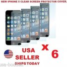6 LCD Screen Protector Clear Anti-Scratch Cover Iphone 5 USA SELLER SHIPS TODAY
