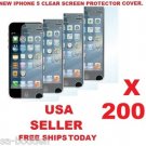 Wholesale Lot Screen Protector 200 units Clear LCD Cover Iphone 5 US SELLER