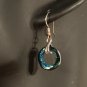 Designer fashion, bridal, prom crystal earrings jewelry, Swarovski Blue Zircon AB - EAR 0054