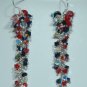Designer bridal, crystal earrings jewelry, Swarovski Crystal AB / Jet AB / Siam AB - EAR 0056