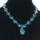 Designer fashion, bridal, prom crystal jewelry set, Swarovski Crystal Blue Shade - SET 0002