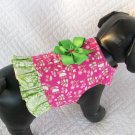 Pink and Green Ruffled Harness Custom Made