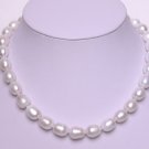 17 Inch White Freshwater Pearl Necklace with Sterling Silver Clasp