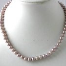 Genuine 17 inch Lavender Freshwater Pearl Necklace with 14 K Gold Clasp