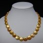 Golden Freshwater Pearls Necklace with 14K Gold Clasp