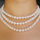 3 Row Genuine Fresh Water Pearls necklace