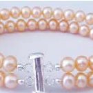 2 Strand Pink Freshwater Pearls Bracelet