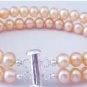 2 Strand Pink Freshwater Pearls Bracelet