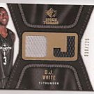 D.J. White Sp rookie threads dual jersey 10/125