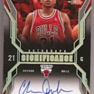 Chris Duhon Sp Game Used Signifigance Auto