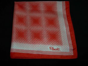 Vintage Paoli Red & White Polka Dot Scarf