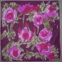 Vera Neumann Large Abstract  Pink Roses On A Purple Background