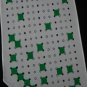Vintage Vera neumann - Sash Scarf Green Squares with Black & White Circles