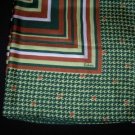 Vintage Echo Rust & White Abstract Silk Square Scarf