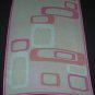 Anne Klein Pink and White Geometric Sheer Oblong Scarf