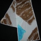 Vera Neumann Brown and Blue Splashes of Color Oblong Scarf