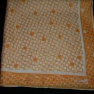 Vintage Burmel Abstract Pale Peach Print Square Scarf