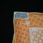 Vintage Burmel Abstract Pale Peach Print Square Scarf