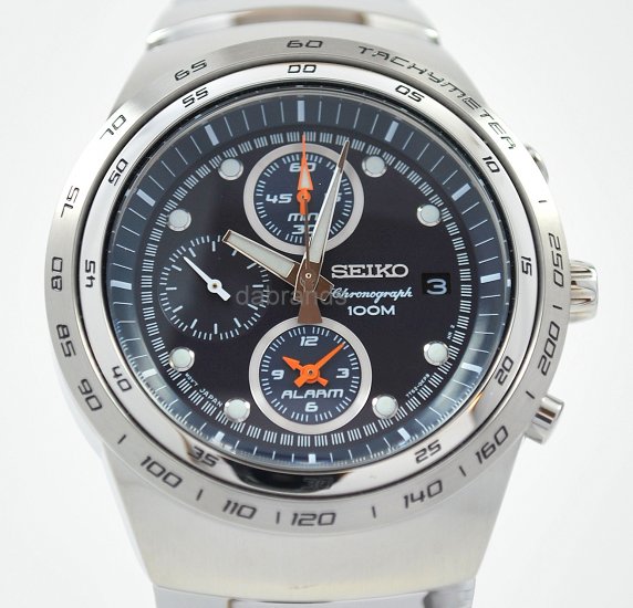 Seiko Sports Navy Blue Dial Chrono WR100m Watch SNAA83