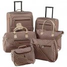 Gigi Chantal™ 6pc Brown Tapestry Luggage Set