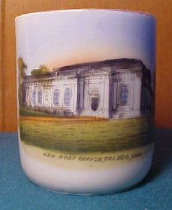 GERMAN SOUVENIR CHINA NEW POST OFFICE TOLEDO OHIO MUG