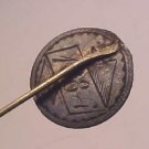 1884 SILVER DIME LOVE TOKEN MADE IN TO STICK PIN